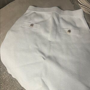 H&M Pale Blue Pencil Skirt with Back Flap Pockets